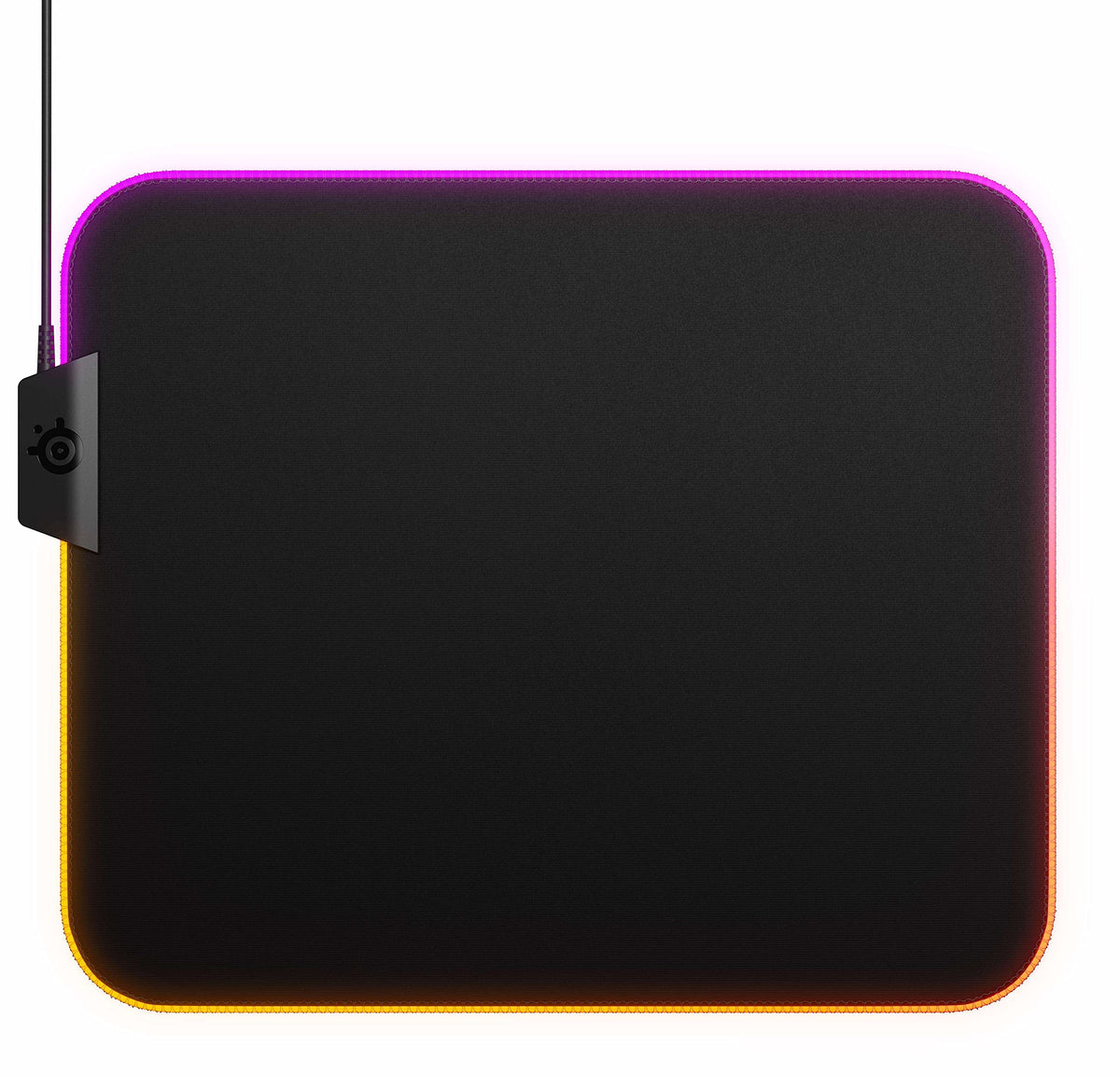 SteelSeries QcK Edge Cloth Gaming Mouse Pad - Never-fray Stitched Edges - Optimized For Gaming Sensors - Size L (450 x 400 x 2mm) - Black