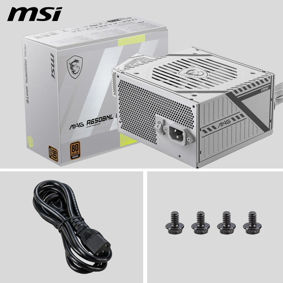 MSI MAG A750GL PCIE5 Power Supply Unit, 750W, 80 Plus Gold, Fully Modular, ATX 3.0, PCIe 5.0 GPU Support, 120mm FDB Fan, Full-Bridge LLC, Flat Black Cables - 7 Year Warranty