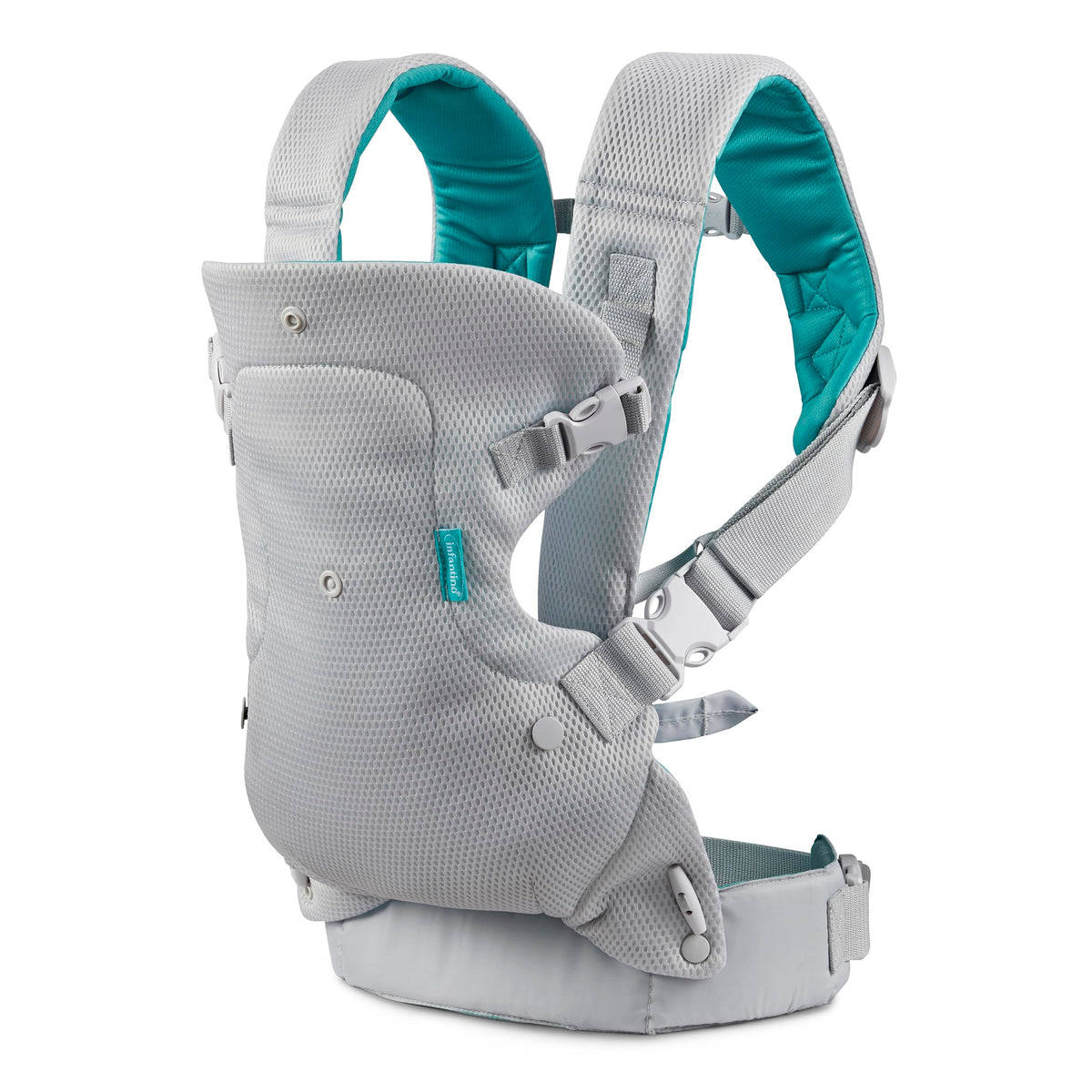 Infantino Flip Advanced 4-in-1 Baby Carrier - Ergonomic, Convertible, Face-in and Face-Out Front and Back Baby Carrier for Newborn to Toddler 3,6-14,5kg, Grey