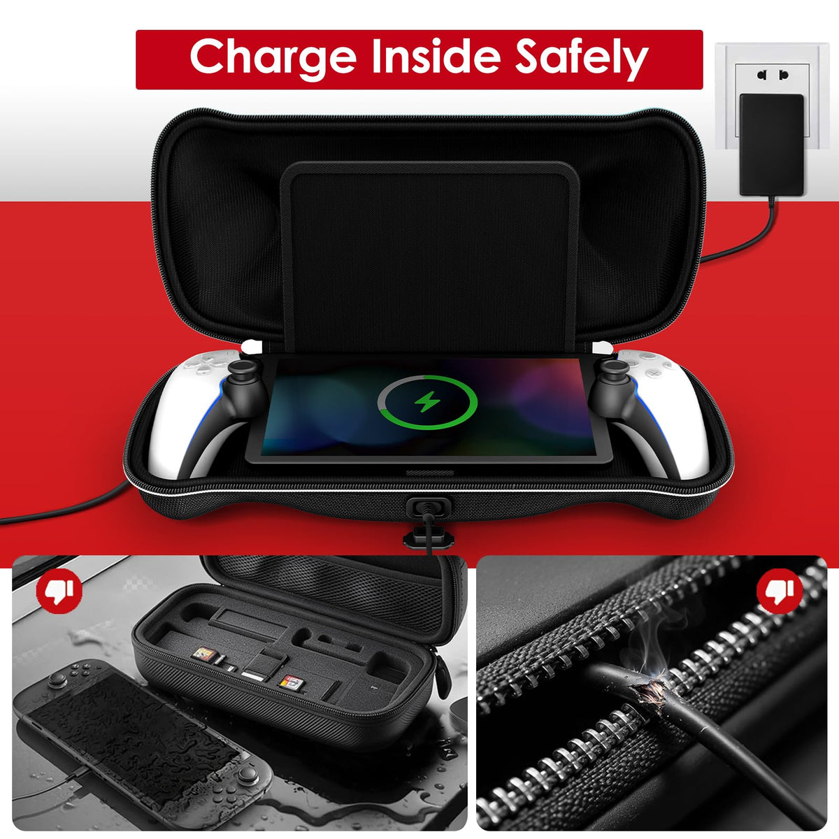 ivoler Carry Case for Nintendo Switch 2 (2025 Model) – Protective Portable Hard Shell Pouch Carrying Travel Game Bag for Nintendo Switch 2 Accessories Holds 12 Game Cartridge– Black