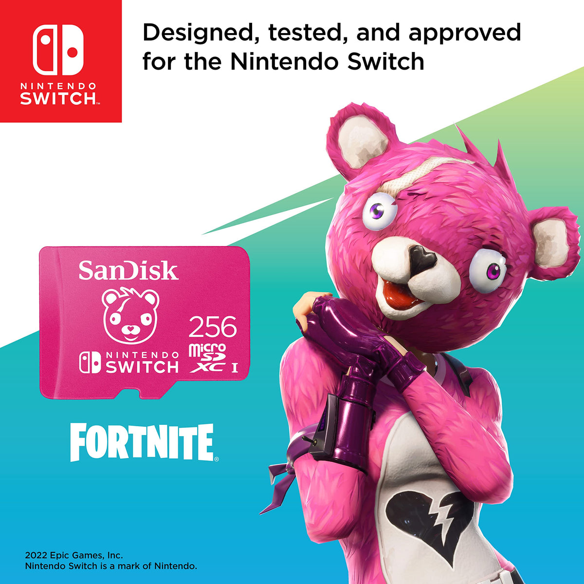 SANDISK microSD Card 128GB, Super Mario Super Mushroom Edition