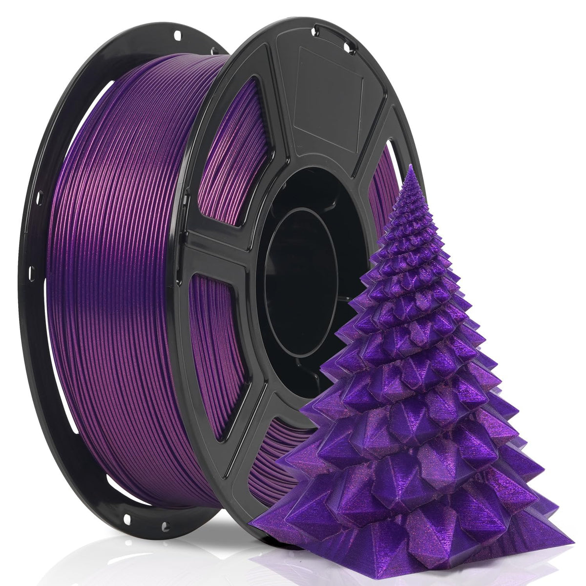 FLASHFORGE 3D Printer Filament, PLA PRO Filament 1.75mm, 1KG Spool (2.2lbs), Dimensional Accuracy +/- 0.02mm for FDM 3D Printers, Better Tenacity & No Knotting (White)