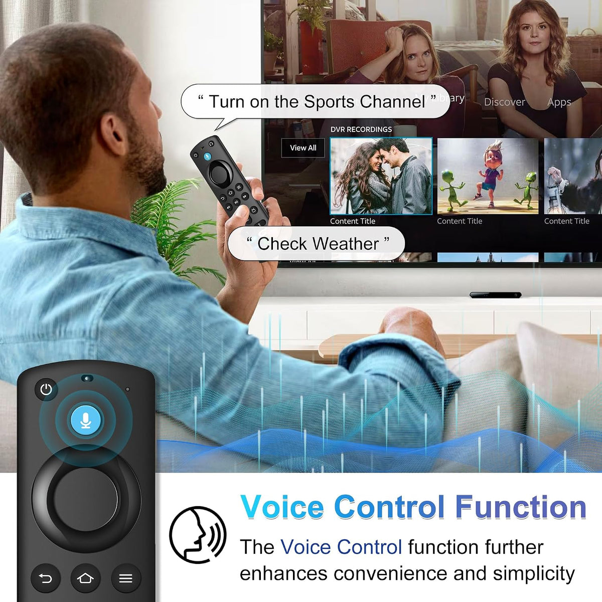Replacement Remote for All Fire Series,Remote for TV Stick (HD, 4K, 4K Max, Lite),TV Cube,Remote for Hisense, TCL, Insignia, 3rd Gen Fire Smart TVs