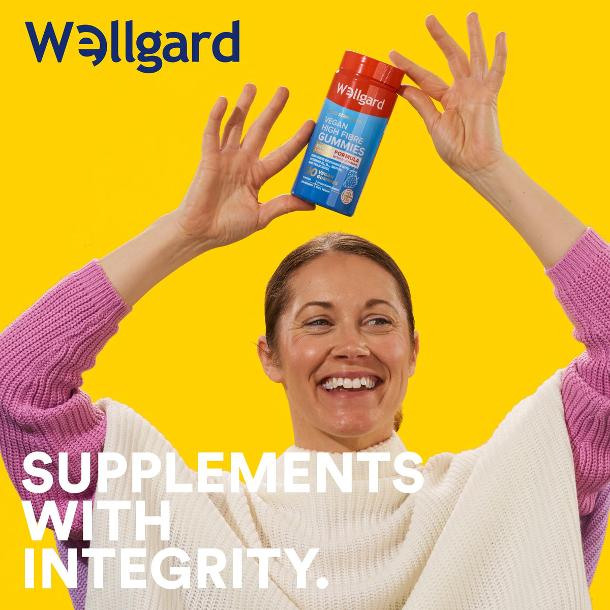 Wellgard Kids Calcium & D3 Gummies - 2 Month Supply - Vegan Chewable Calcium and Vitamin D3 Gummies, Mixed Berry Flavour