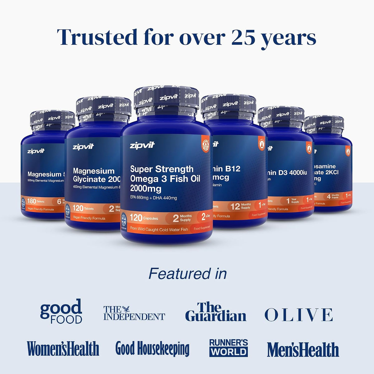 Zipvit Magnesium Glycinate 2000mg with Vitamin B6, 120 Tablets - Vegan