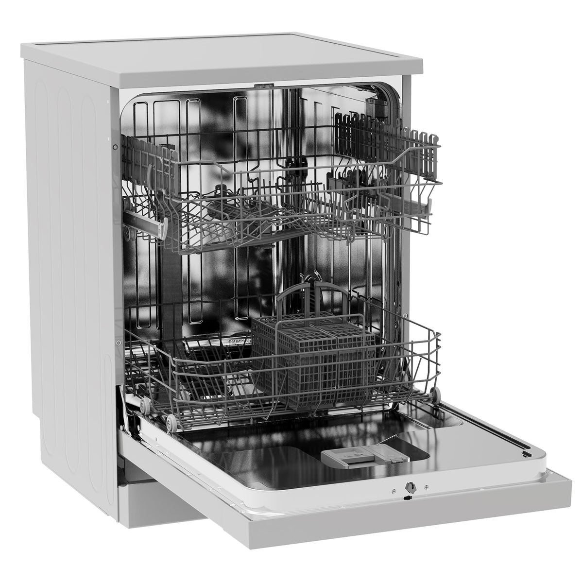 Hisense HS523E15WUK Slimline 10 Places Free Standing Dishwasher White with 30 Minutes Quick Wash [Energy Class E]