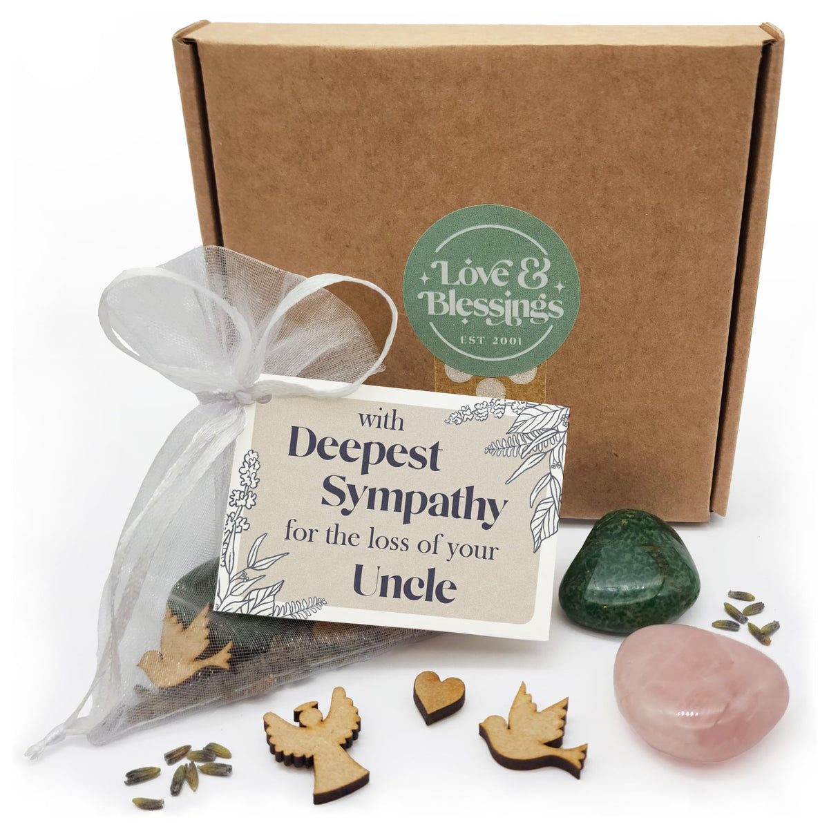 Loss of Nan - Deepest Sympathy gemstone gift bag with mini card
