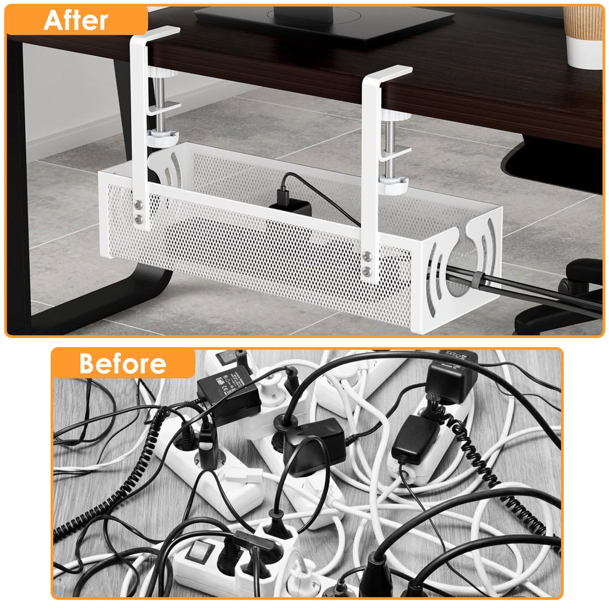 Cable Management, Under Desk Cable Management, Desk Cable Tidy