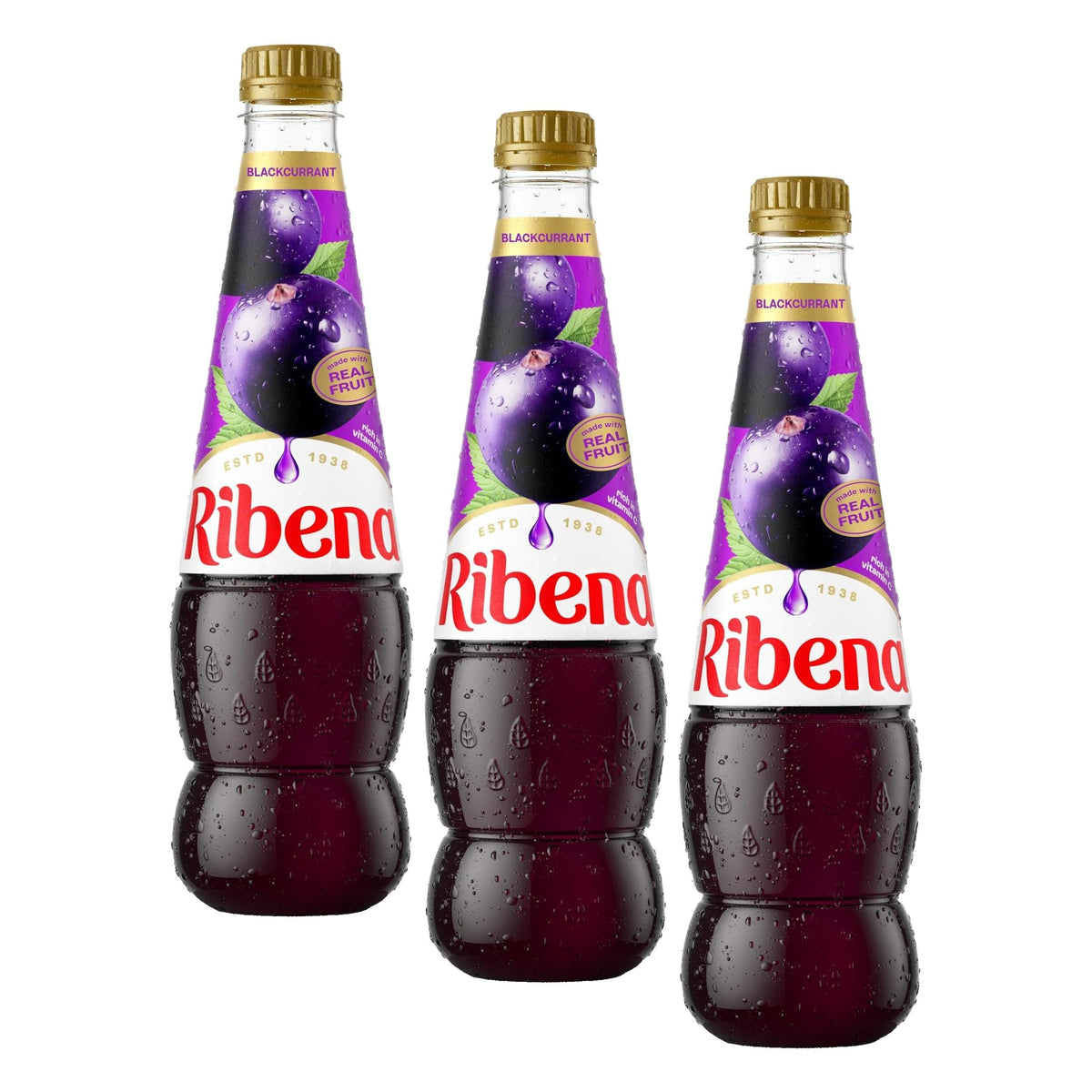 Ribena Blackcurrant Squash 1.5L – Real British Blackcurrants | Rich in Vitamin C | No Artificial Colours or Flavours | 100% Recycled Plastic Bottle