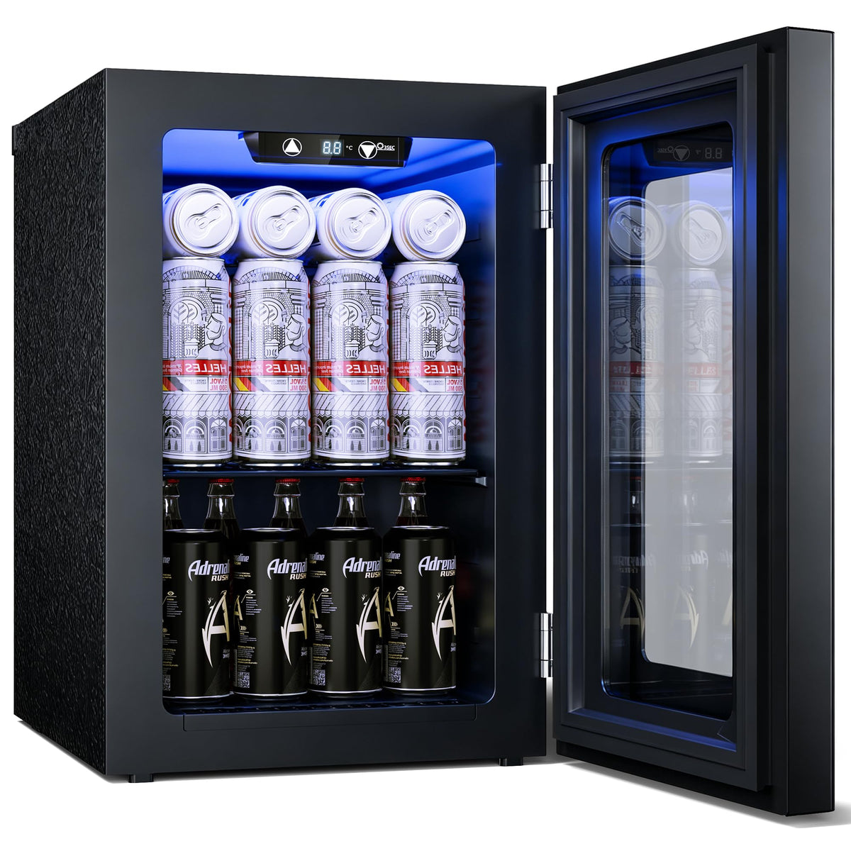 TRIUMPHKEY 90L Drinks Fridge with Glass Door, Beverage Cooler
