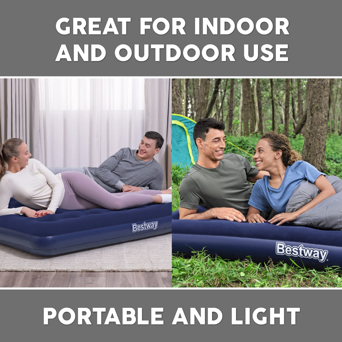 Bestway Single Flocked Airbed for Camping