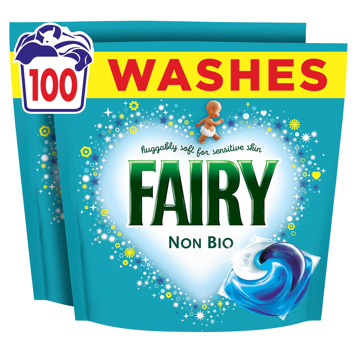 Fairy Non Bio Washing Liquid Pods, 85ct
