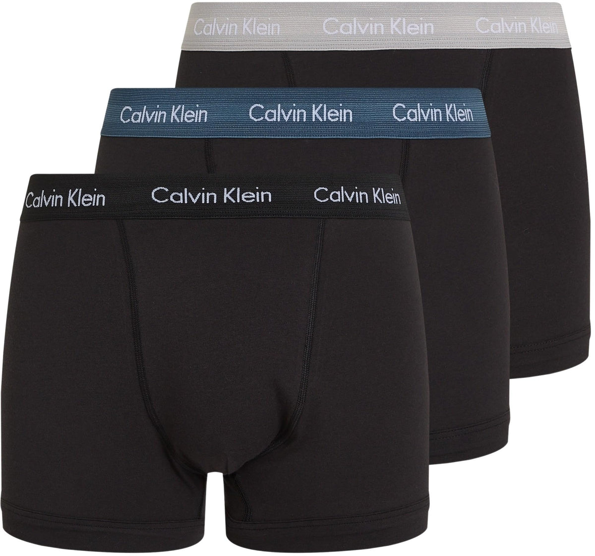 Calvin Klein Men’s 3 Pack Trunks with Logo Waistband
