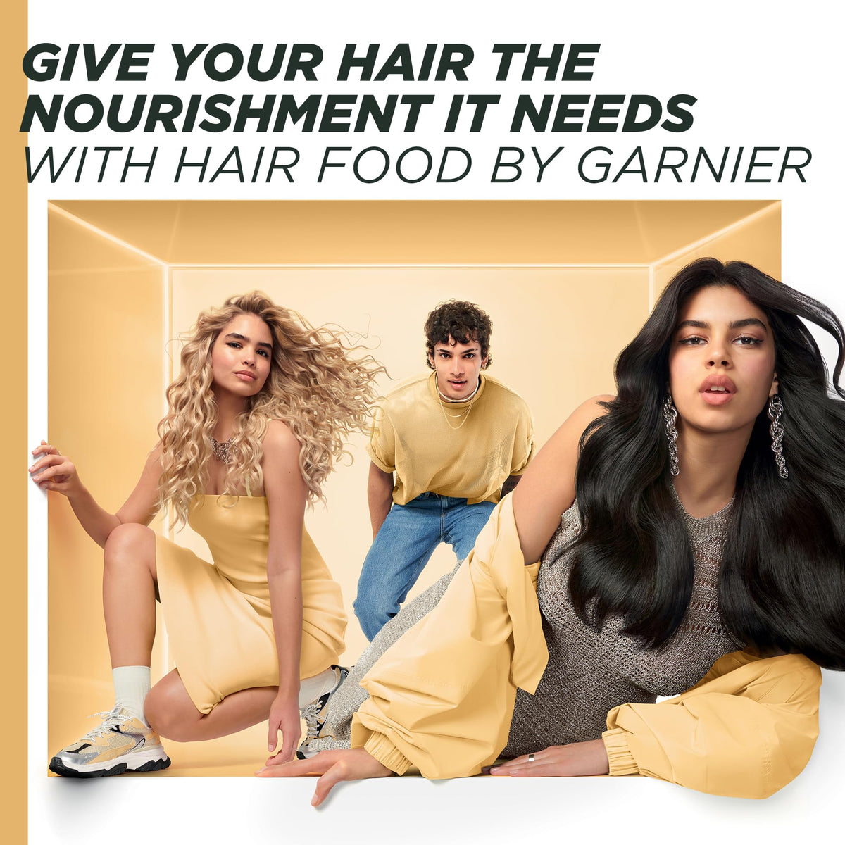 Garnier Hair Food Multi-use, 3-in-1 Hair Treatment Mask, Banana, 400ml