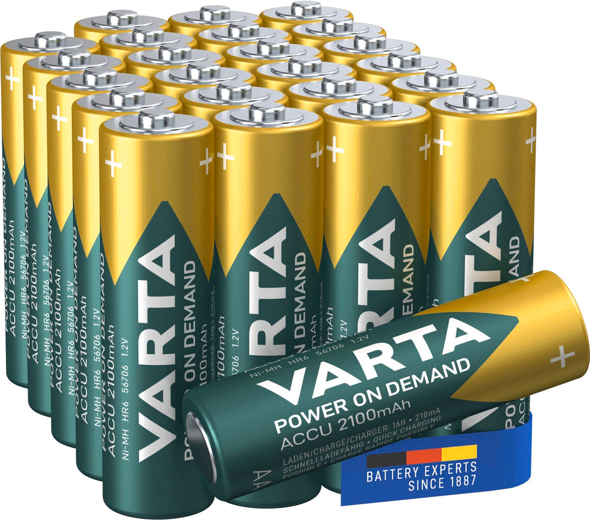 VARTA Batteries AA, Pack of 40, Power on Demand, Alkaline, 1.5 V