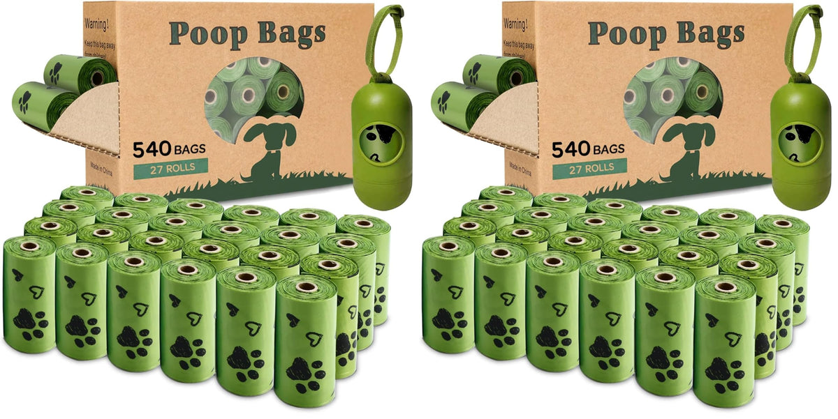 Biodegradable Dog Poo Bags with Dispenser Leak Proof - 280 Count Scented