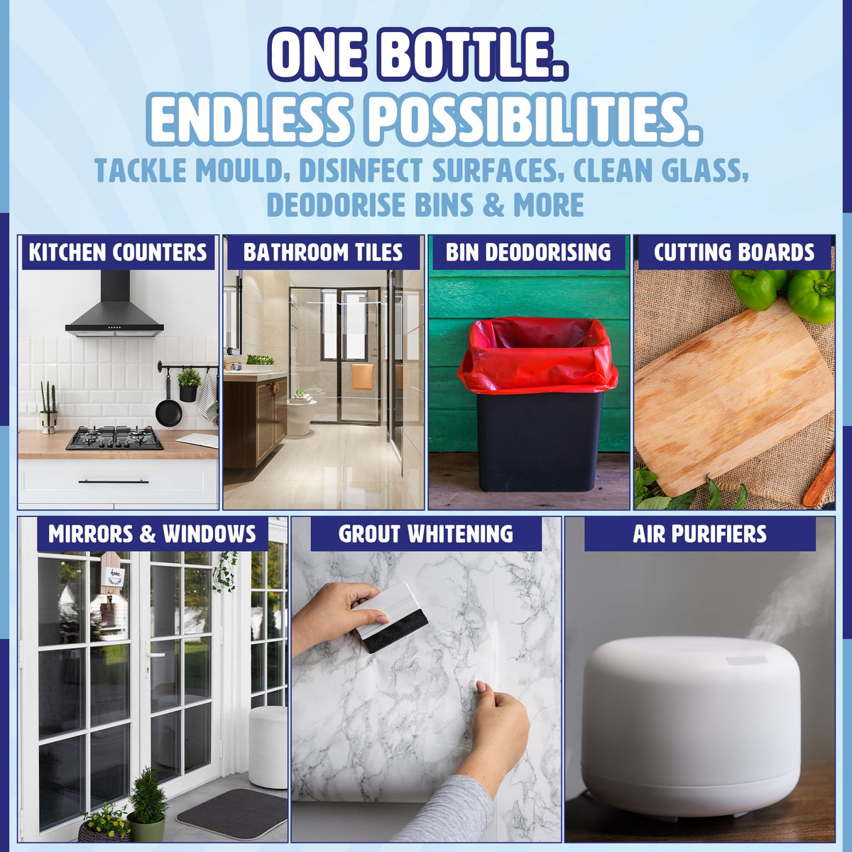 Pure Safe Hydrogen Peroxide 3% Solution 500ml – Multi-Purpose Household Cleaner, Surface Disinfectant, Mould and Mildew Remover, Stain Fighter, Grout Whitener, Kitchen and Bathroom Sanitiser
