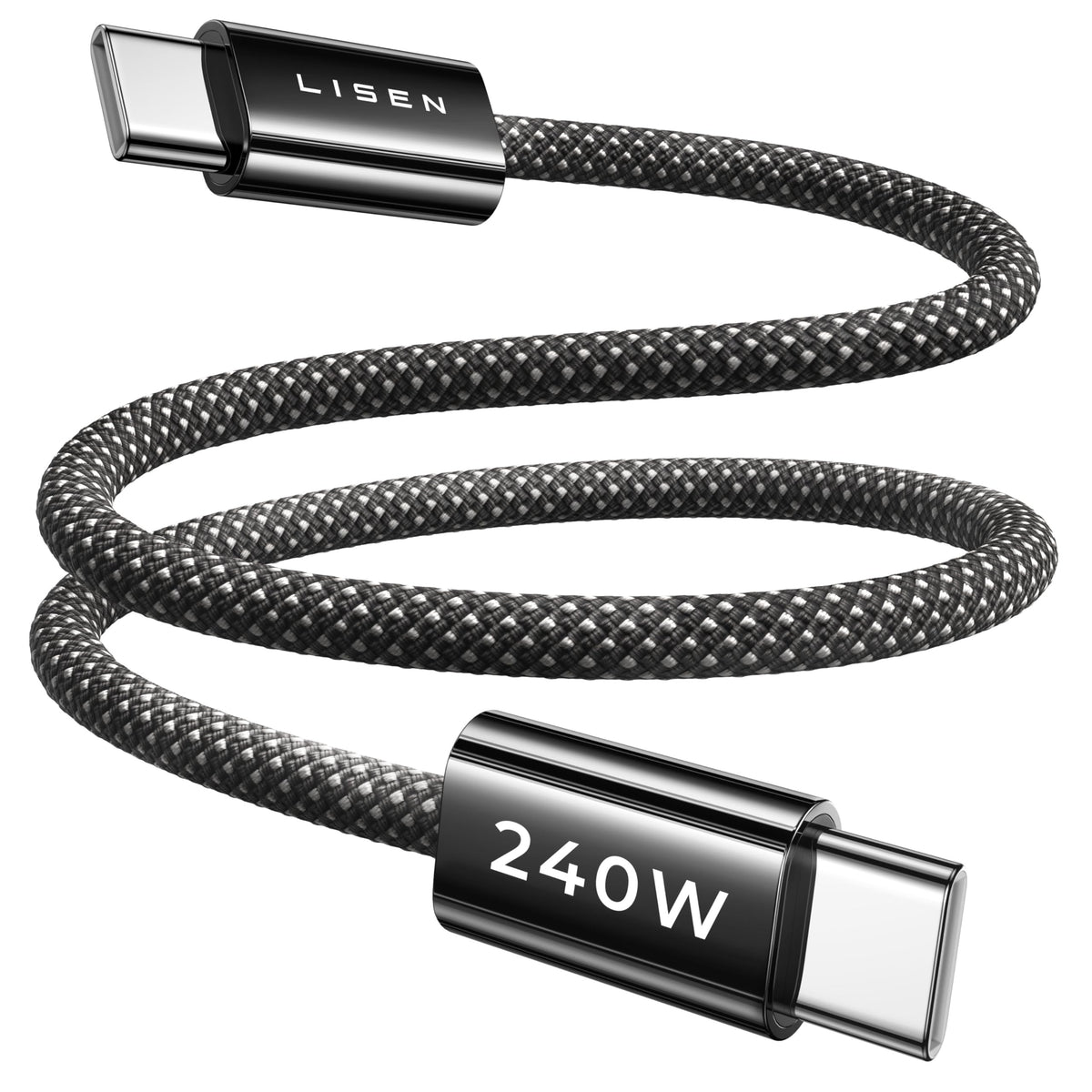 LISEN 240W USB C to USB C Cable 2-Pack, 2m USB C Charger Cable Fast Charger
