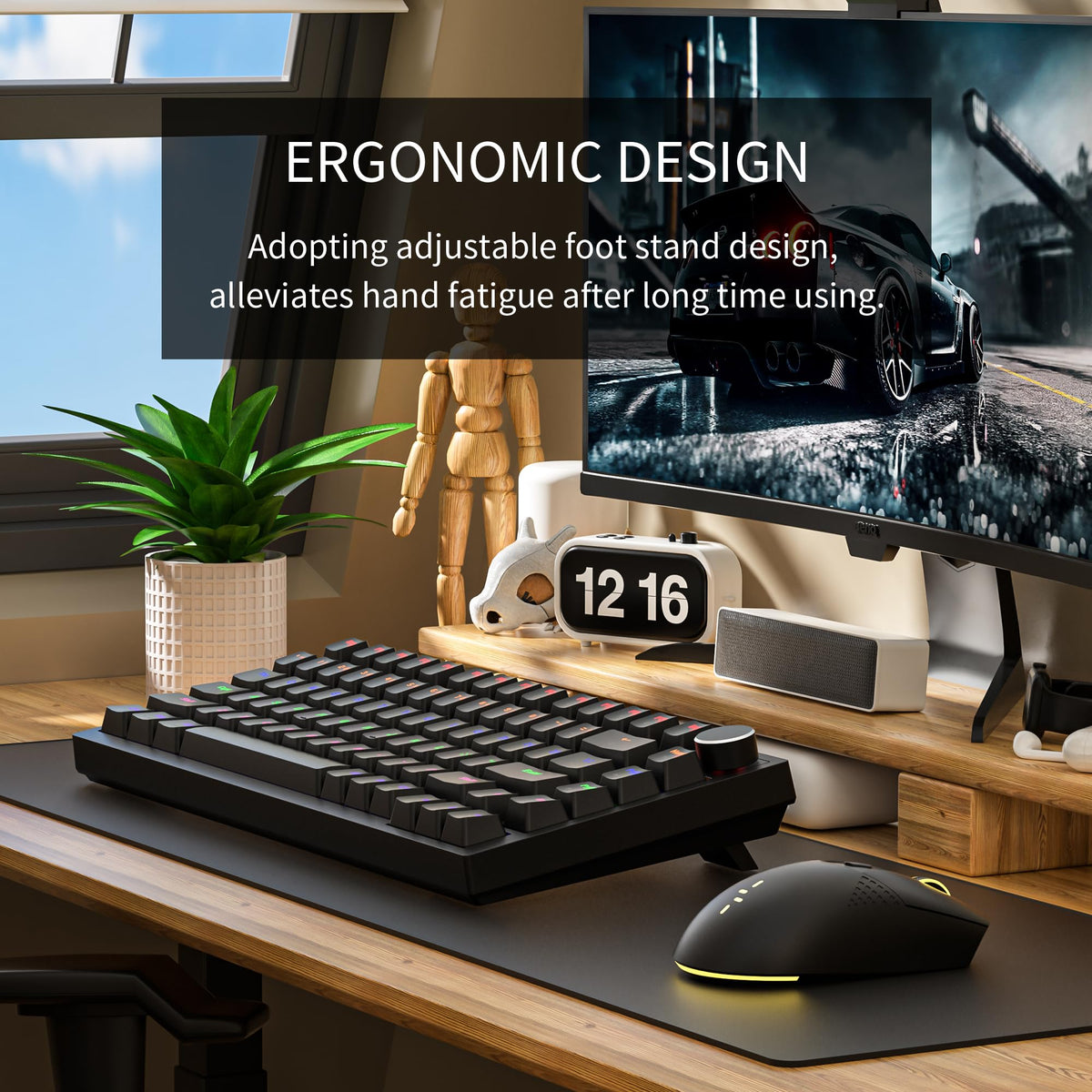 NEWMEN GM326 Mechanical Keyboard,Wired Gaming Keyboard,75% Percent Keyboard