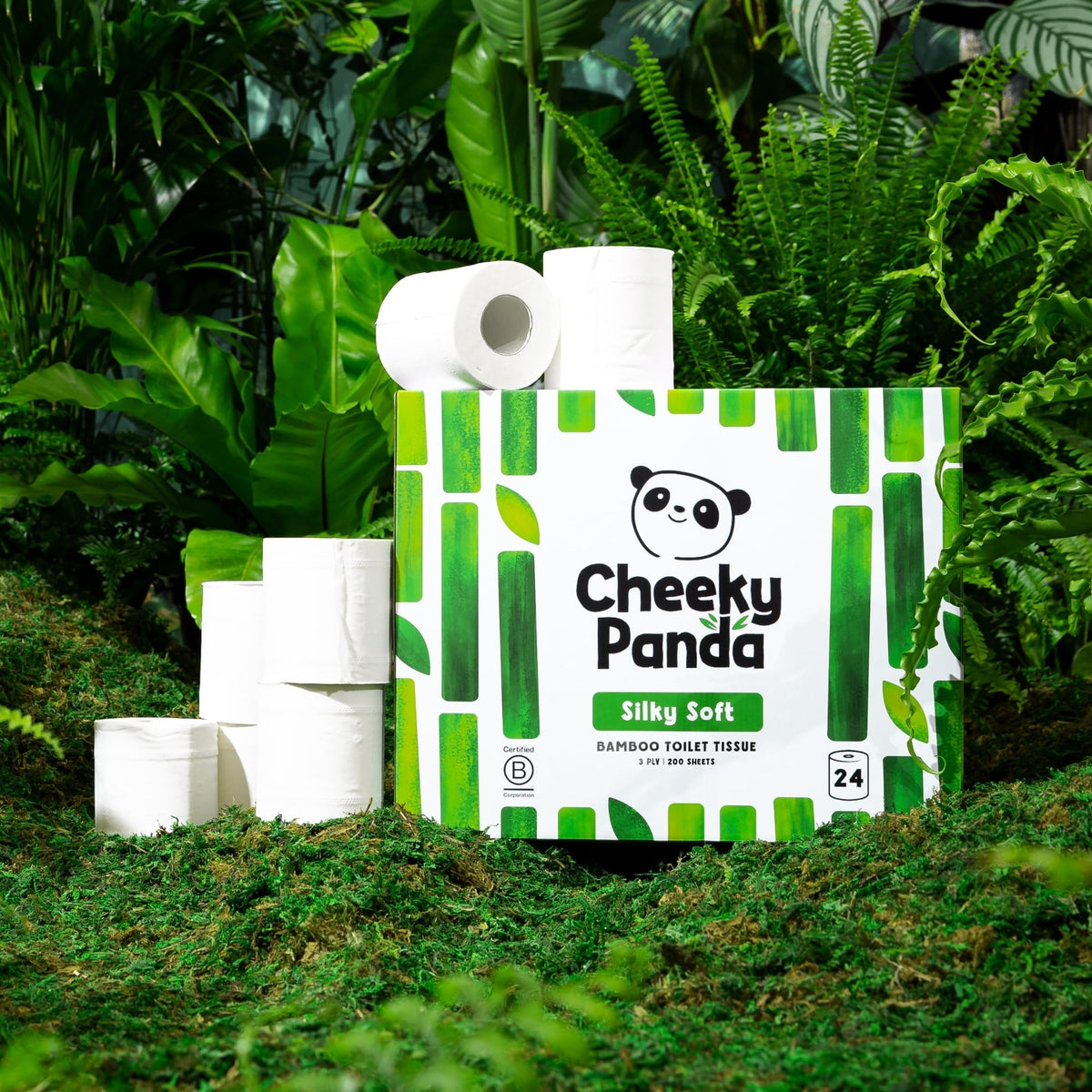 The Cheeky Panda Bamboo Toilet Paper – 9 Rolls of Toilet Paper | Plastic Free Packaging and Sustainable Toilet Tissue | 100% Compostable