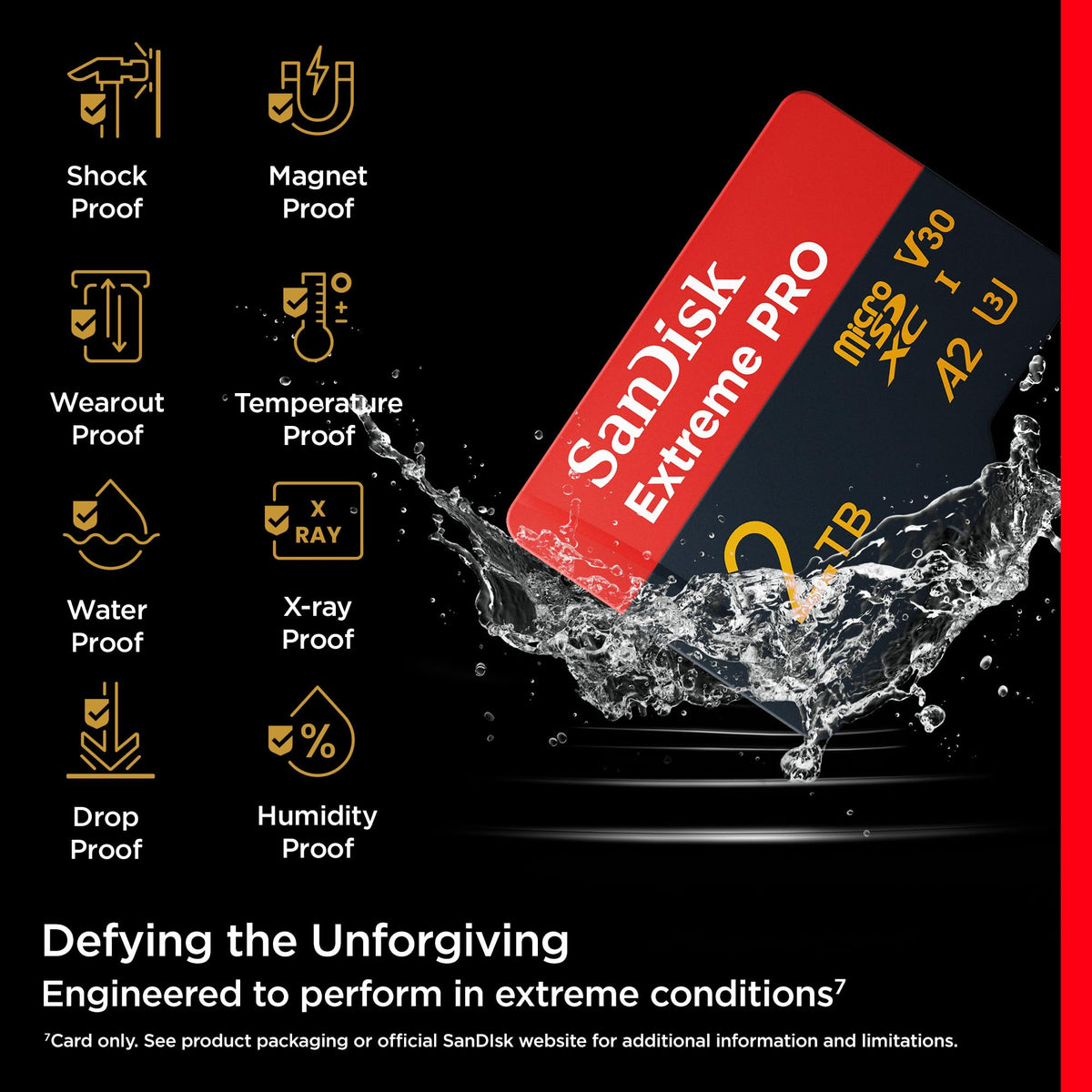 SANDISK Extreme PRO microSD Card + Adapter 128GB, Up to 200MB/s Read Speeds