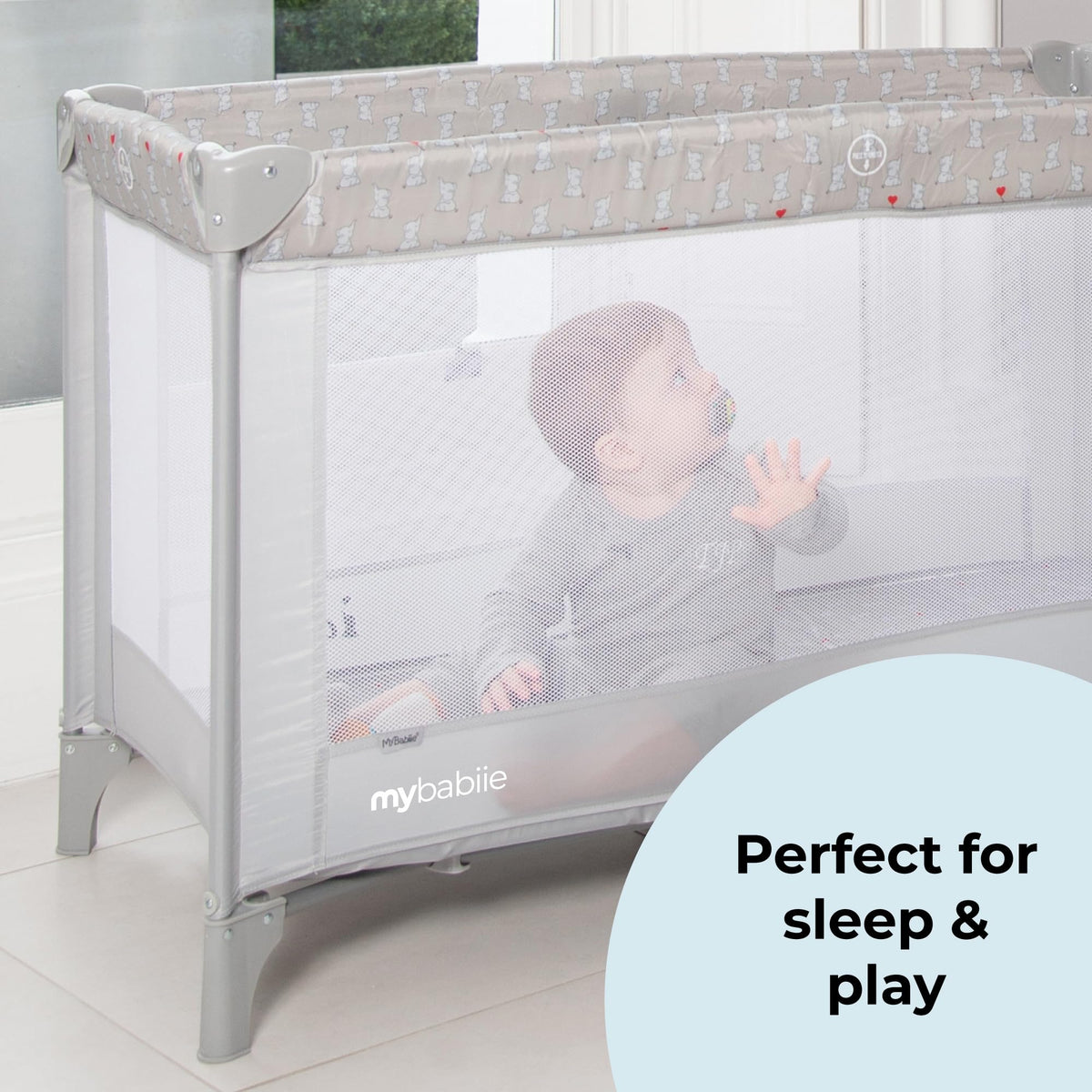 My Babiie MBTC1 Travel Cot from Birth to 15kg - Ivory