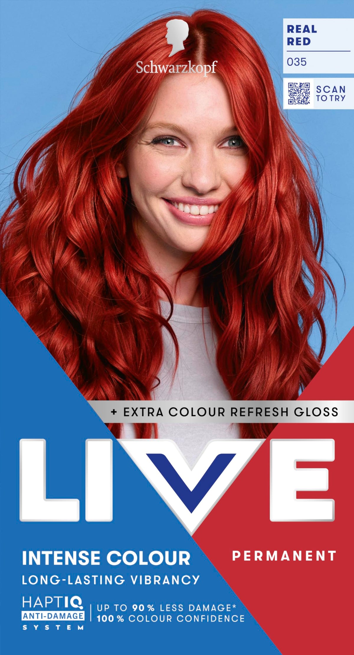 Schwarzkopf LIVE Intense Colour Hair Dye, 099 Deep Black