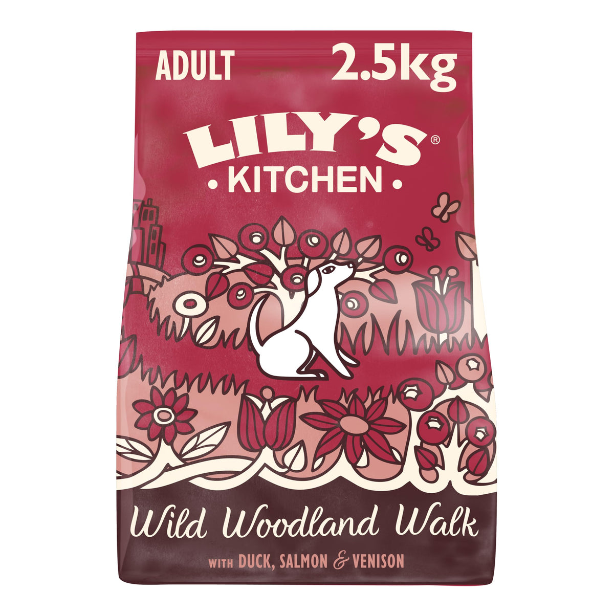 Lily's Kitchen Made with Natural Ingredients Adult Dry Dog Food Chicken & Duck Grain-Free Recipe 2.5kg Bag