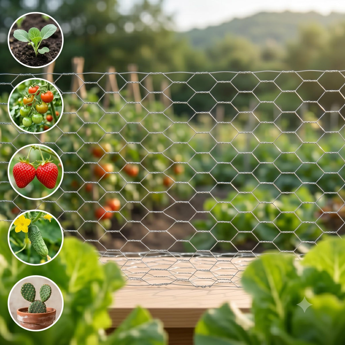 Chicken Wire, Chicken Wire Mesh Roll 35cm x 1m, Anti-Rust Hexagonal Galvanized Chicken Wire Mesh for DIY, Pet Rabbit Chicken Fencing