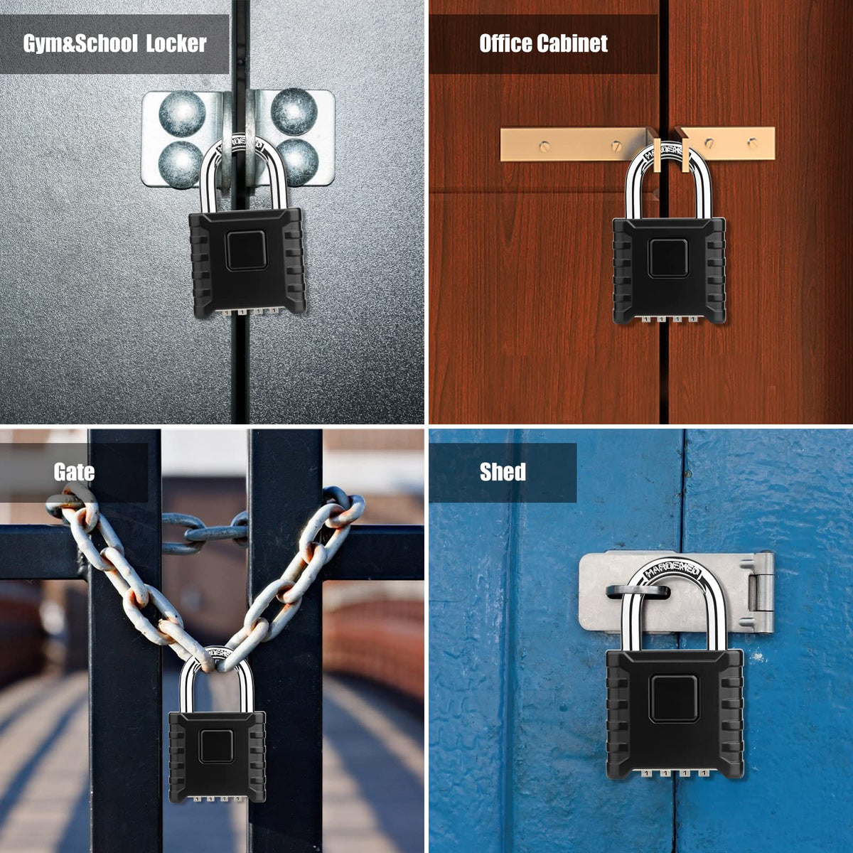 Diyife Large Heavy Duty Combination Padlocks Outdoor, 52mm Weatherproof