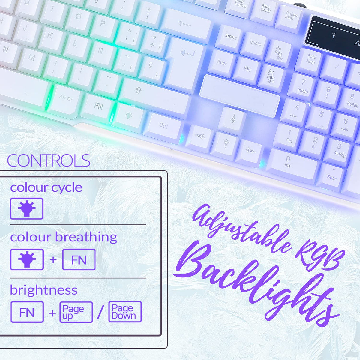 Gaming Keyboard and Mouse and Mouse pad and Gaming Headset, Wired LED RGB Backlight Bundle for PC Gamers Users - 4 in 1 Gift Box Edition Hornet RX-250