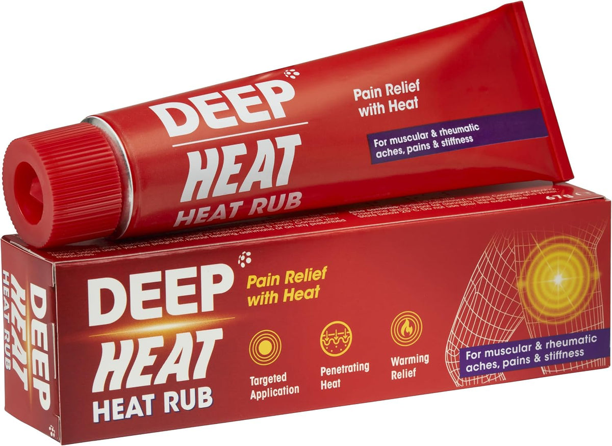 Deep Heat Heat Rub, Relieves Muscular Aches & Pains, 67g (Pack of 1)