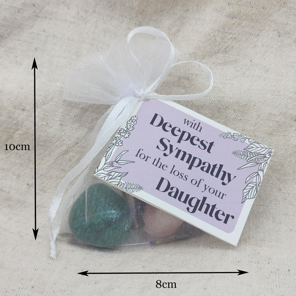 Loss of Nan - Deepest Sympathy gemstone gift bag with mini card