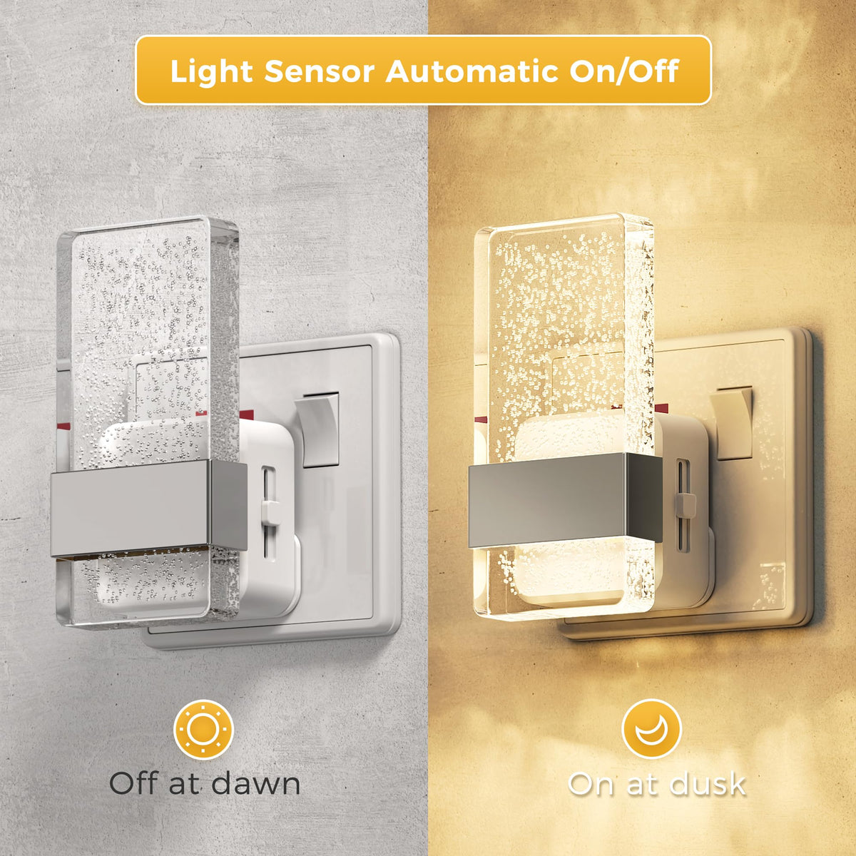 LOHAS-LED Night Light Plug in Wall with Motion Sensor, Dimmable Night Light