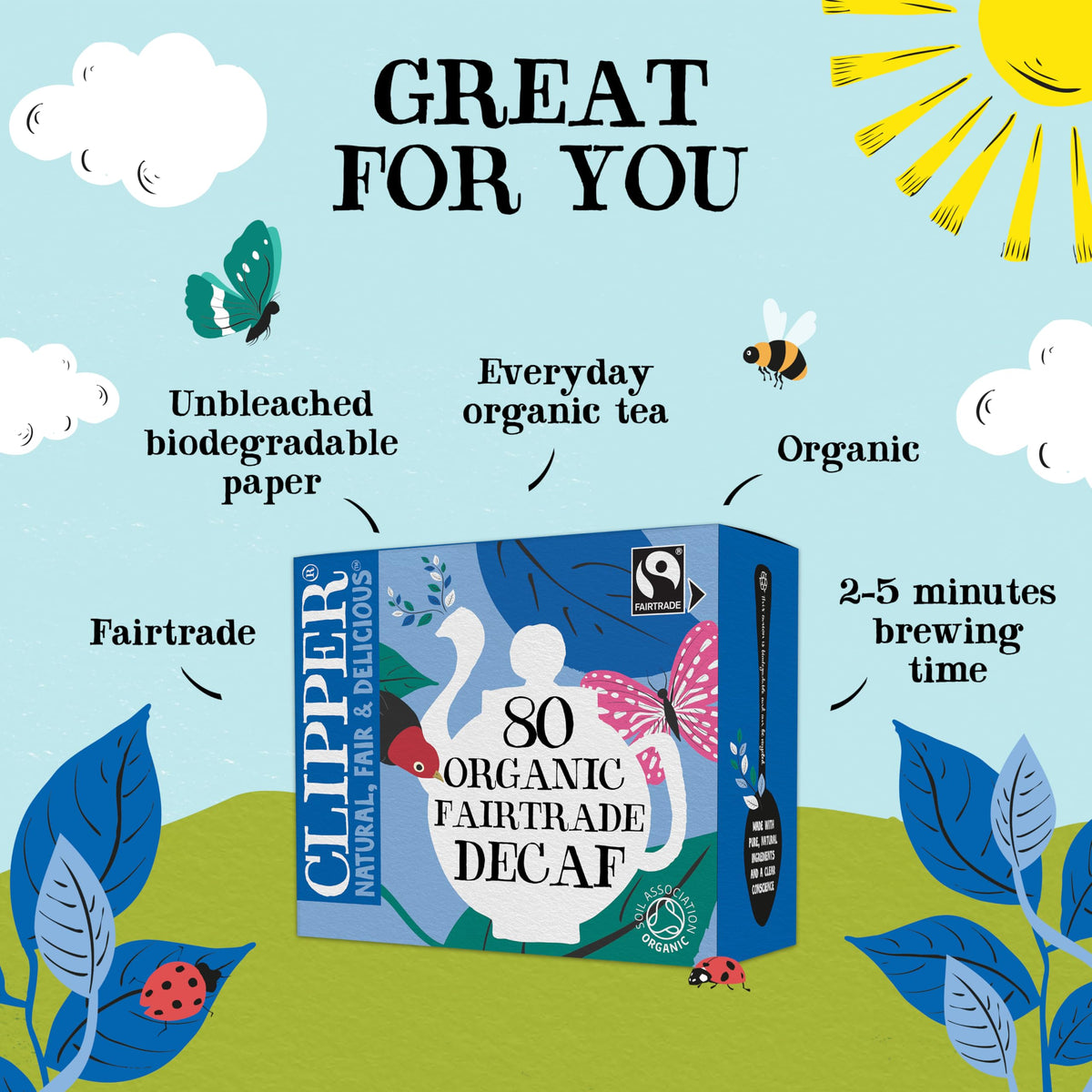 Clipper Organic Fairtrade Everyday Black Tea 1 x 80 Teabags