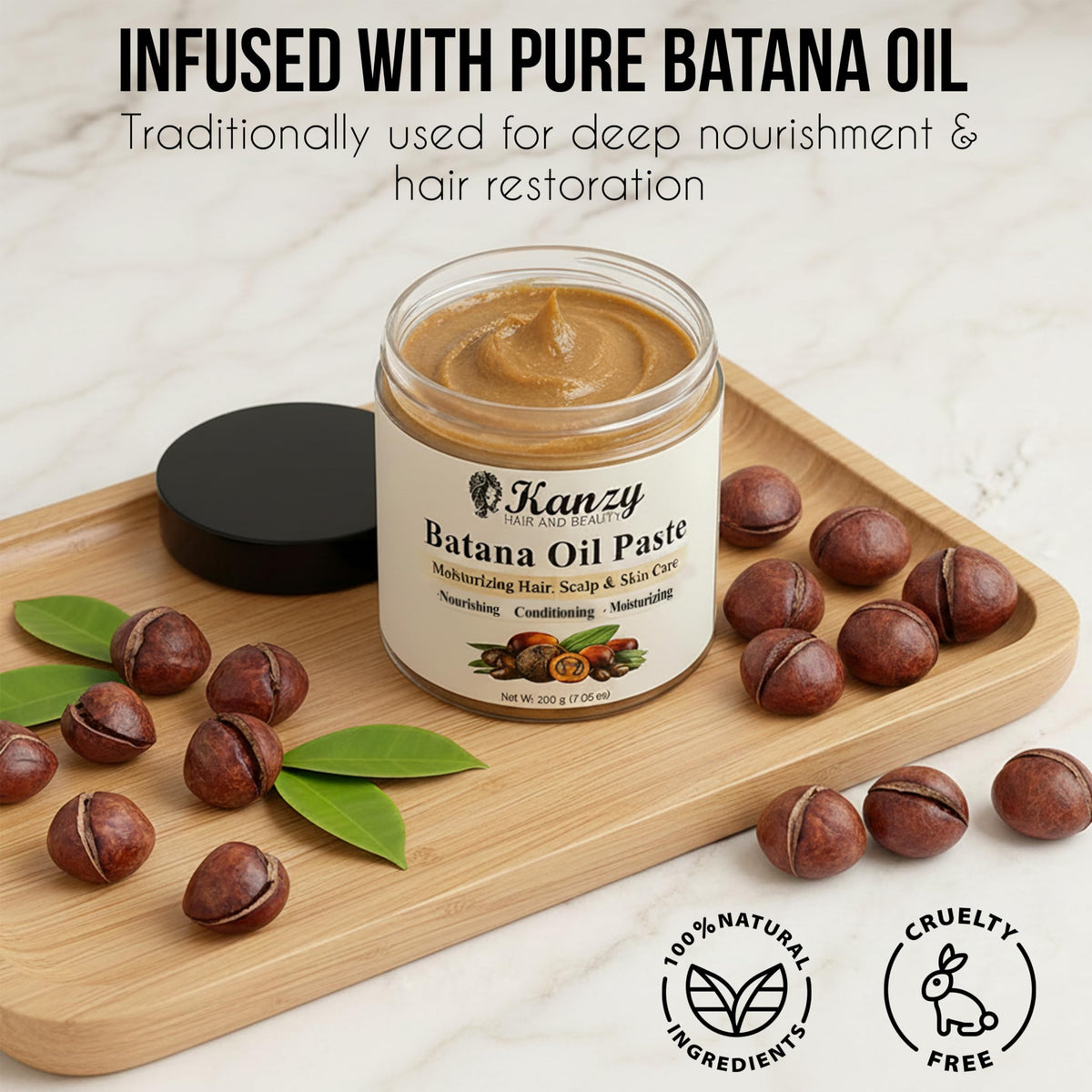 Kanzy Vitamin E Oil for Skin, Hair, Lips and Face - Naturally Sourced Multi-Purpose Plant-Based Vitamin E Oil for Hair Growth as Skincare and Haircare Product for both Men and Women (30 ml)