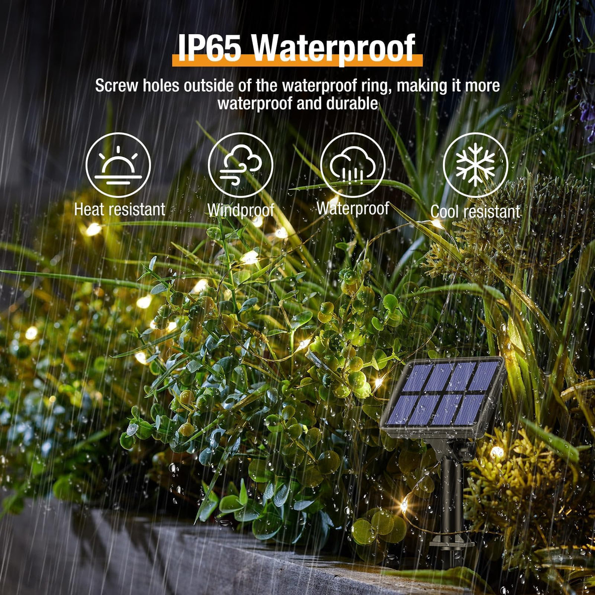 btfarm 2 Pack Solar String Lights Outdoor Garden, 15M/50FT 150 LED