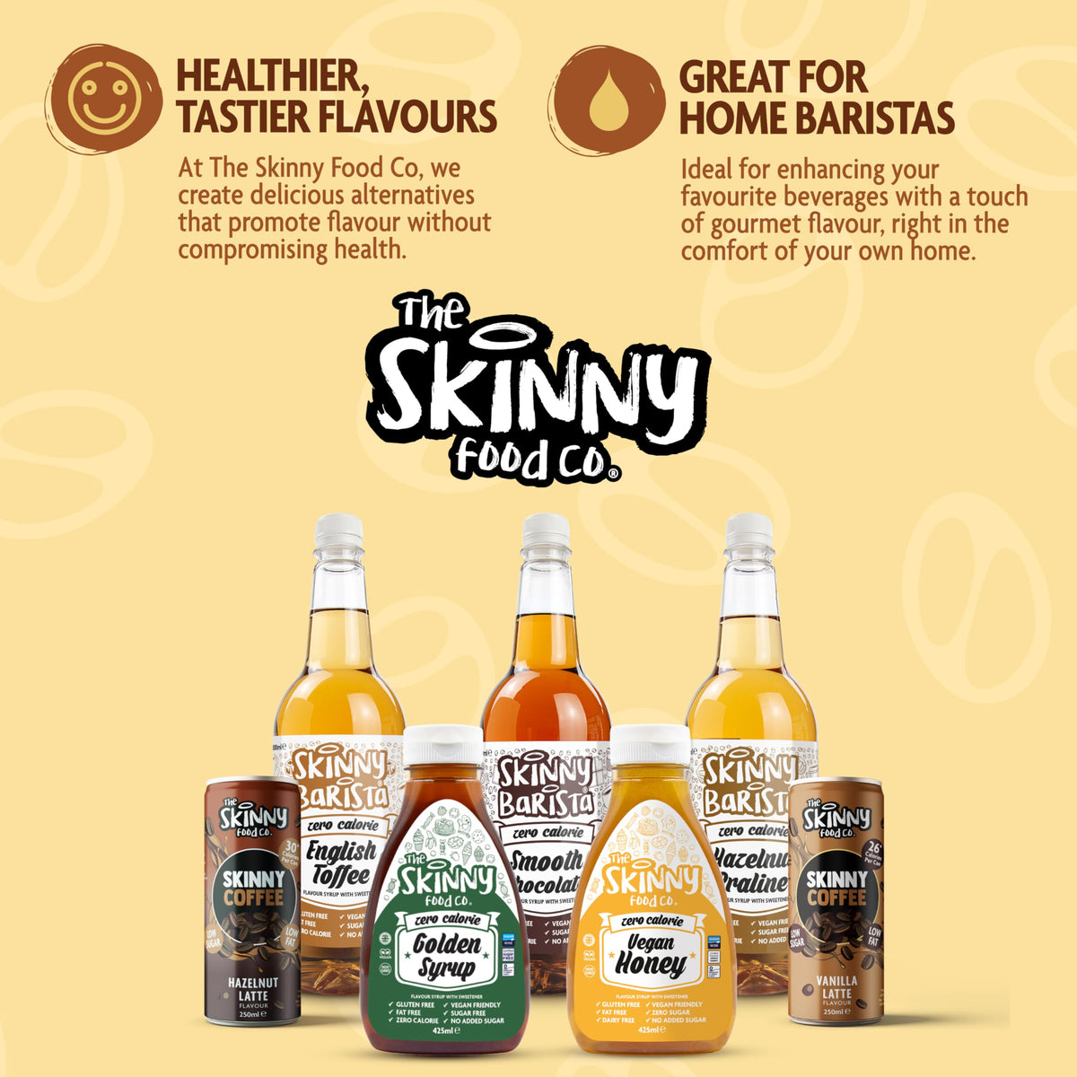 Skinny Food Co Butterscotch Syrup Zero Calorie 1L - Sugar Free Coffee Syrup