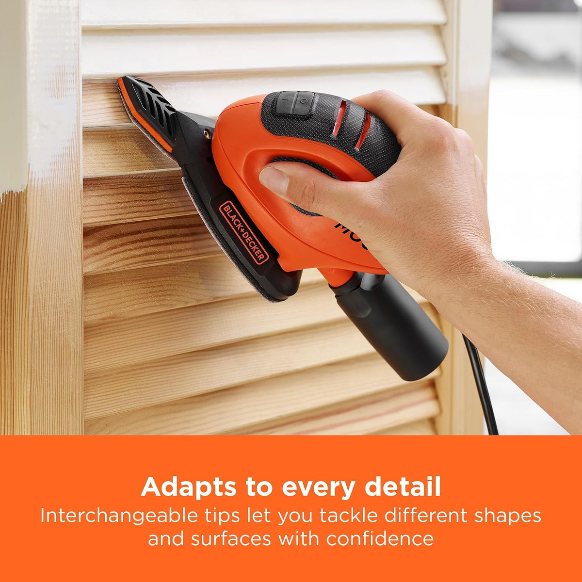 BLACK+DECKER Mouse 55W Compact Detail Sander, BEW230BC-GB