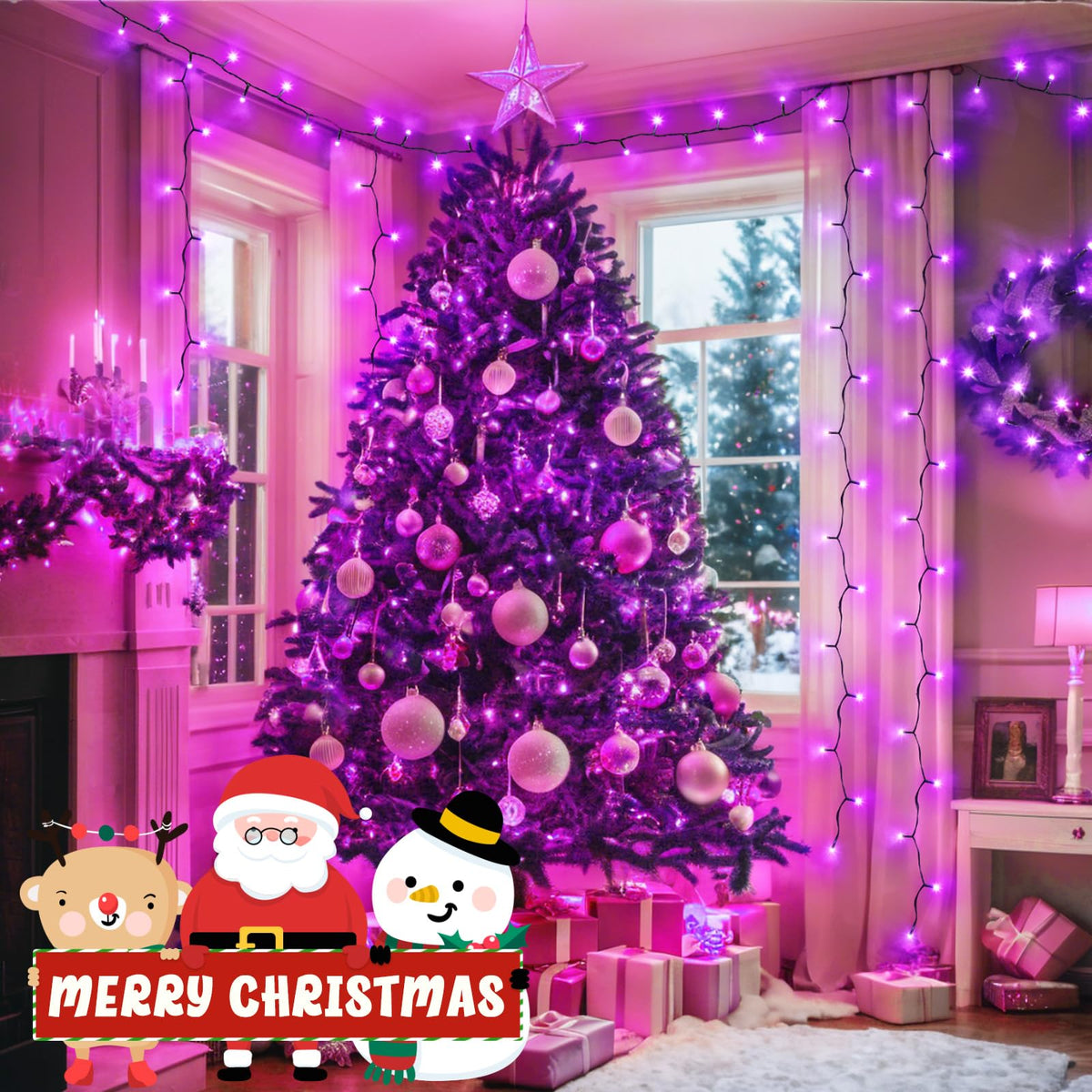 Gcstnn Battery Fairy Lights, 3M/9.8Ft 30LED Battery Powered Fairy Lights Indoor Outdoor with 6h Timer Waterproof String Lights On Green Cable,for Bedroom Christmas Tree Decorations,Garden-Cool White