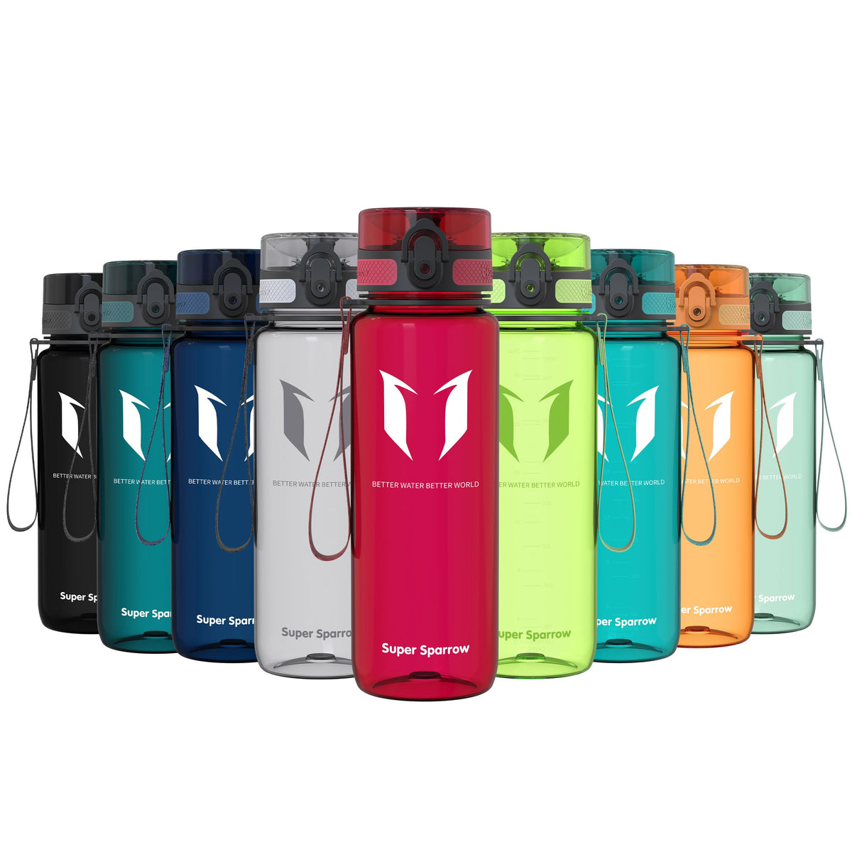 Sparrow Water Bottle 500ml/750ml/1L BPA-Free Tritan Drinks Bottle One-Click