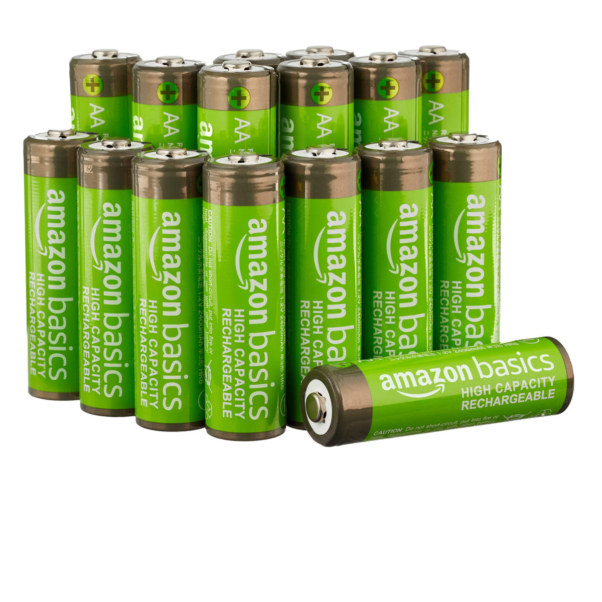 Amazon Basics 8-Pack Rechargeable AAA NiMH High-Capacity Batteries, 850 mAh, 1.2V, Recharge up to 500x Times, Pre-Charged