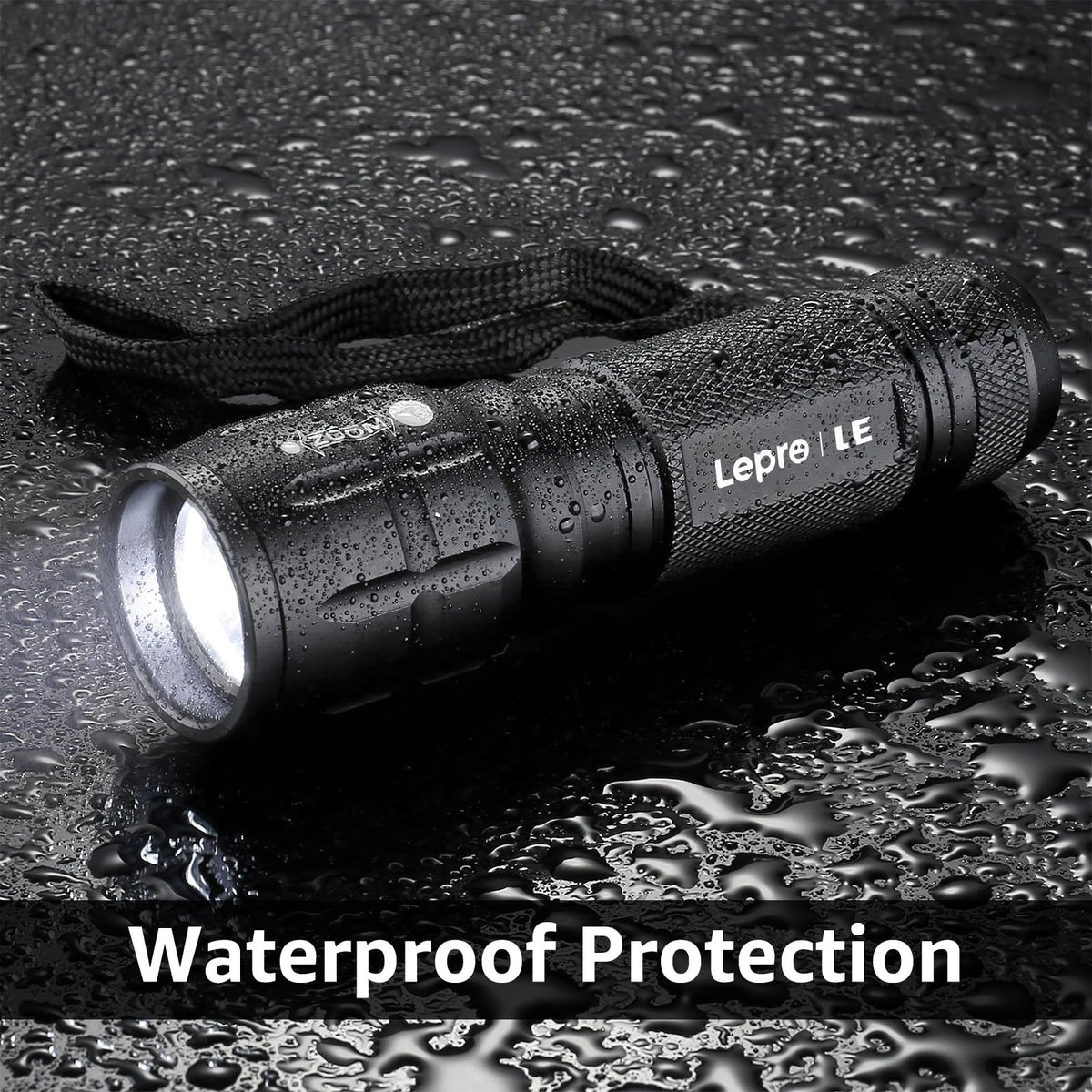 Lepro LE LED Torch Battery Powered, Camping Flashlight, Adjustable Focus