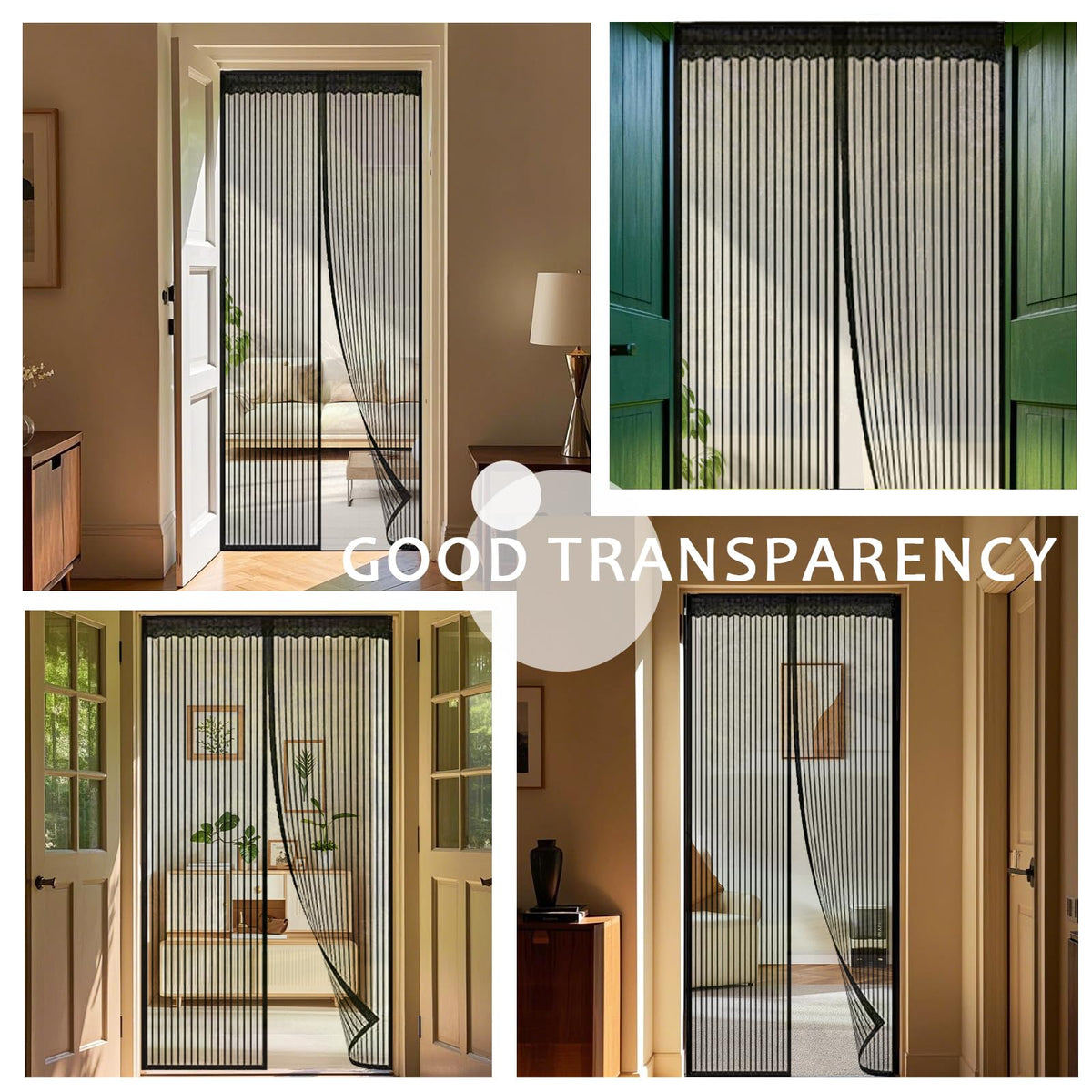 YRH Magnetic Fly Screen Door (90x210cm, Black)