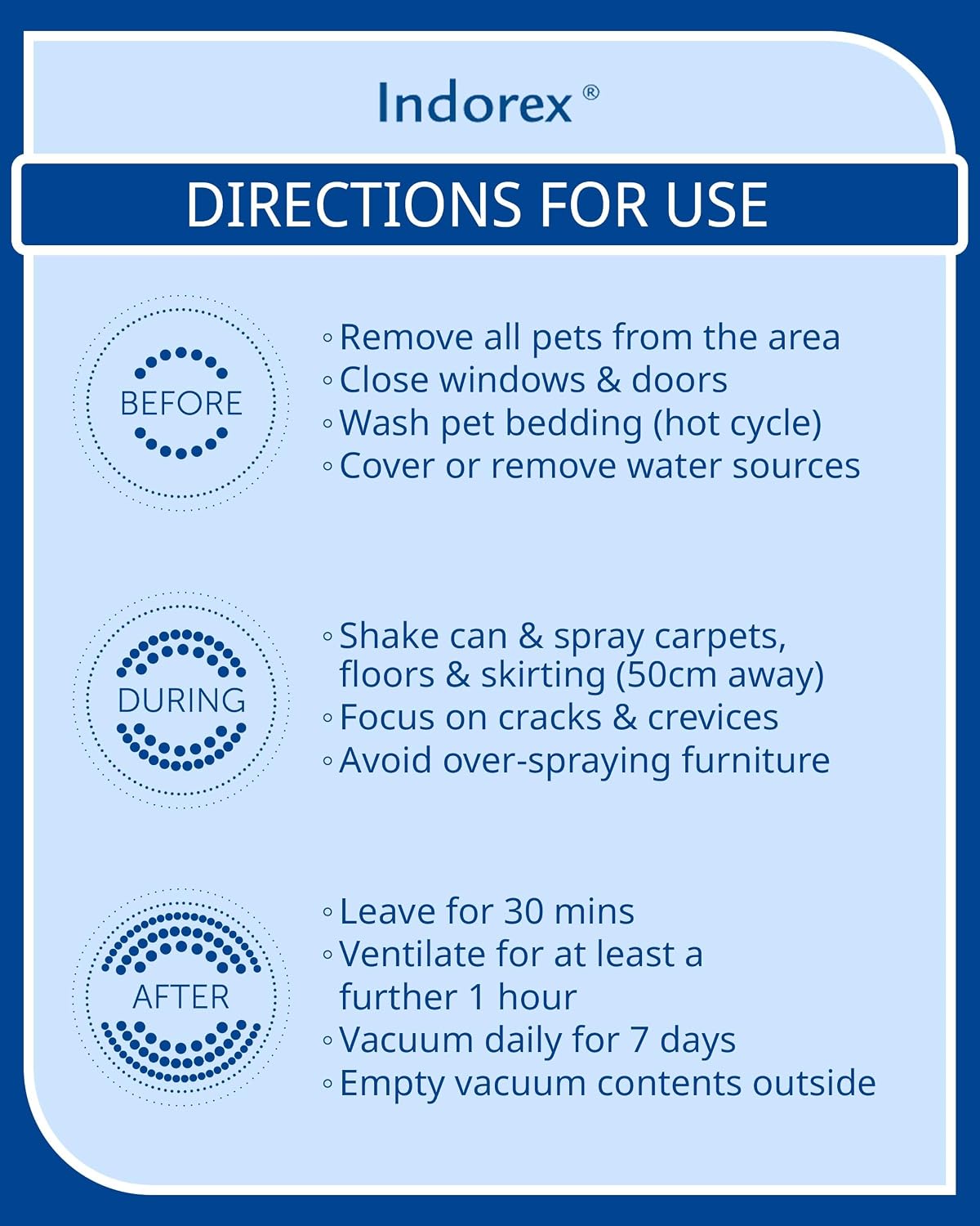Virbac Indorex Defence Flea Spray for the Home | Kills Fleas | 500ml Can