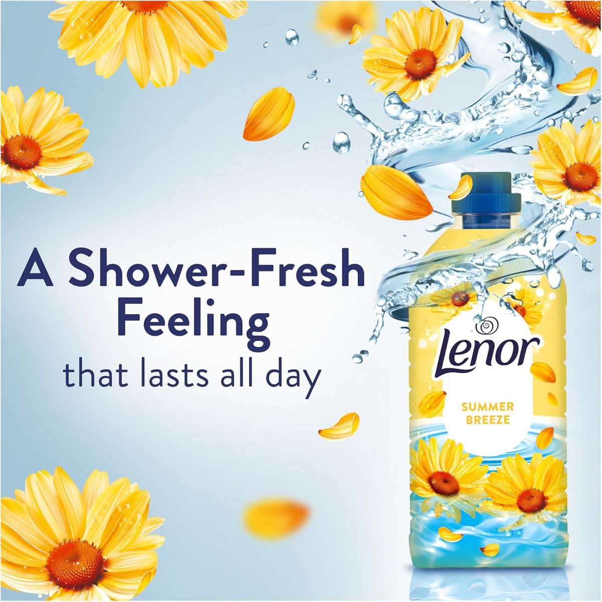 Lenor Fabric Conditioner, Summer Breeze, 129 Washes Pack of 1 (3.99 l)