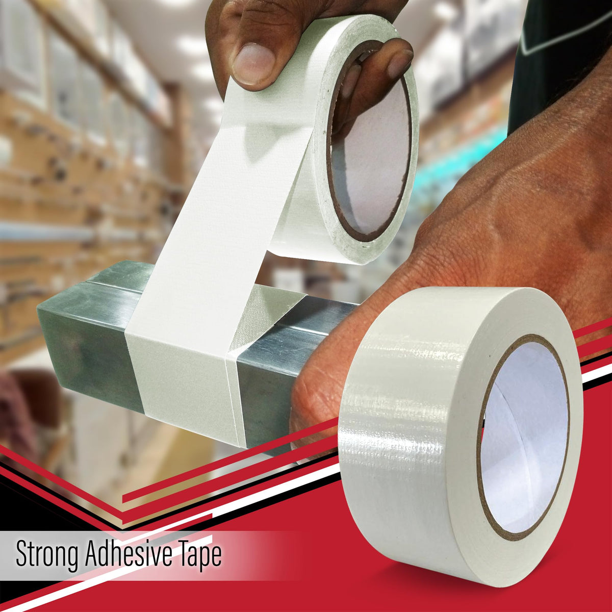 JeeJaan® 3 Rolls of Yellow Duct Tape 50mm x 50m Heavy Duty Waterproof Gaffa Tape for Electrical Plumbing Use Strong Adhesive Durable Ideal for Sealing Fixing and Wrapping Projects