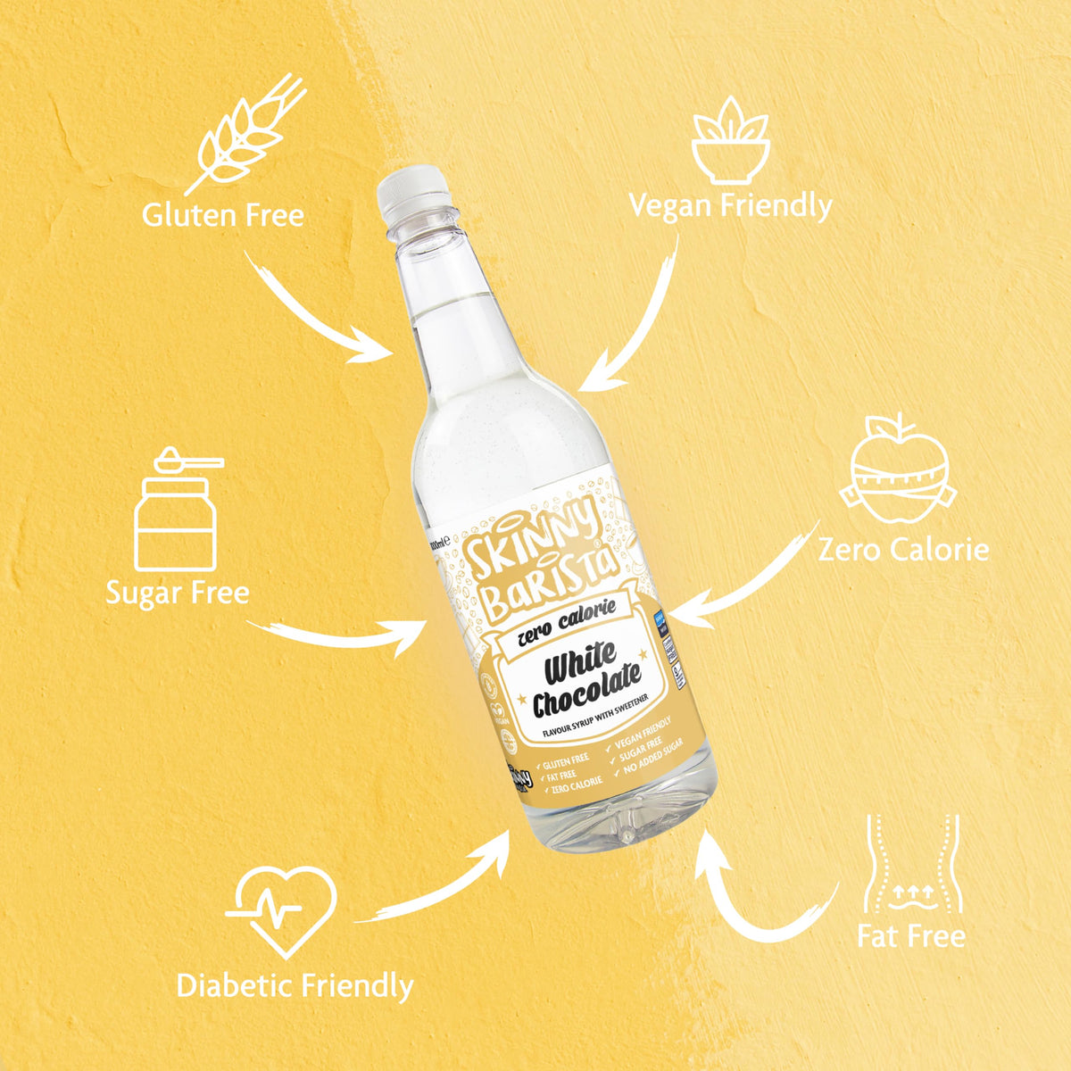 Skinny Food Co Butterscotch Syrup Zero Calorie 1L - Sugar Free Coffee Syrup
