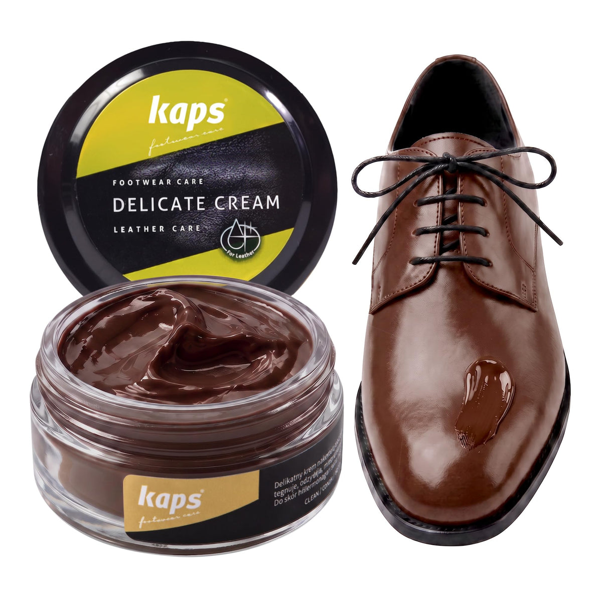 Leather Shoe Cream Polish & Conditioner, Kaps 50ml