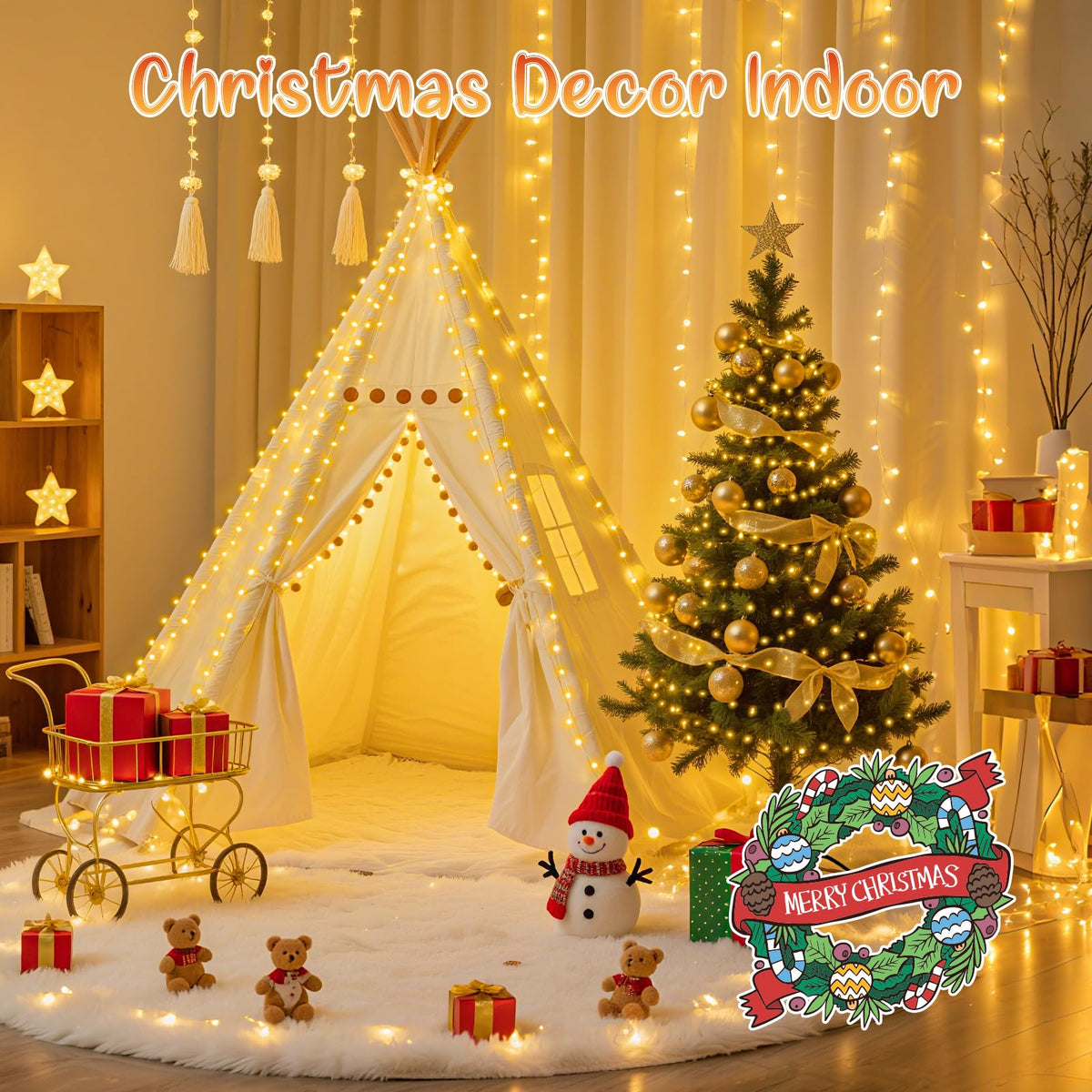 cshare Battery Fairy Lights, 2M 20 LED Fairy Lights Battery Operated with Timer, IP65 Waterproof String Lights for Jar Garden Camping Christmas Indoor Outdoor Decorations, Warm White